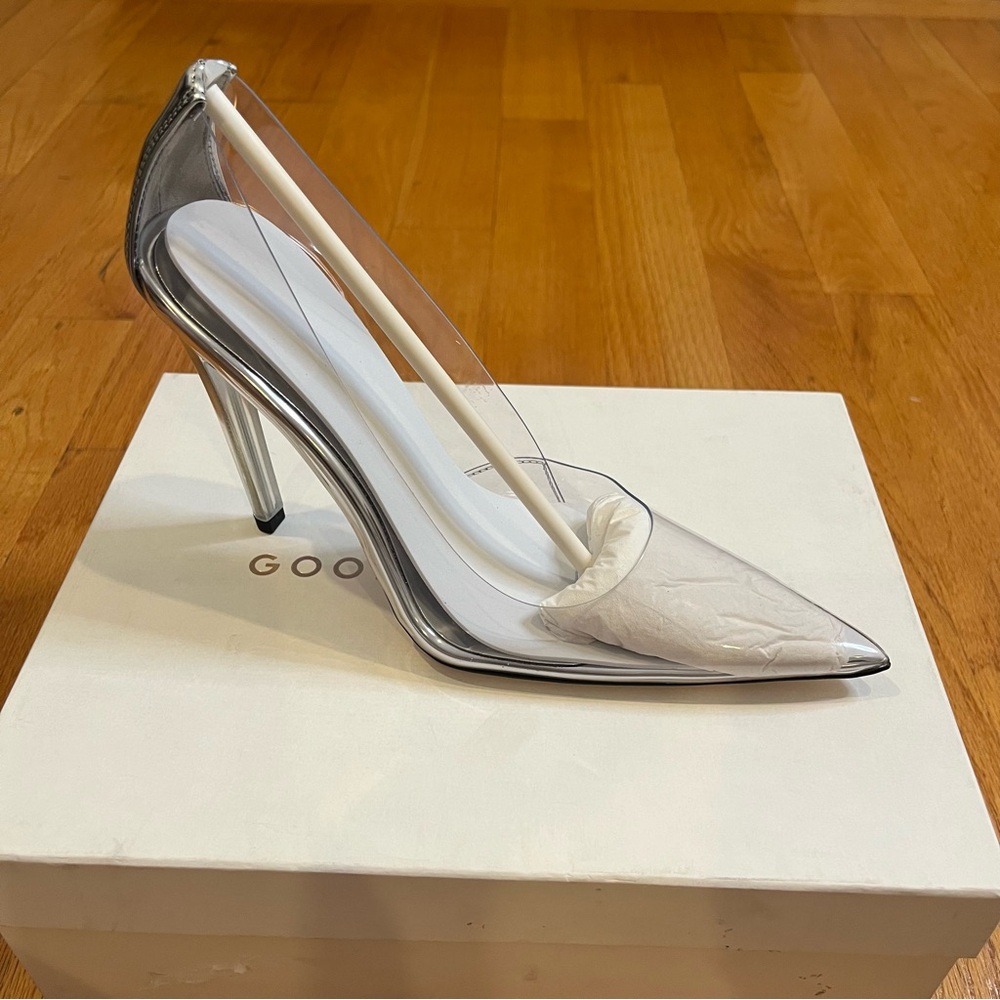 Good American Cinder-F*cking-Rella Glass Pump Shoes Size 9 NWT - Picture 11 of 14
